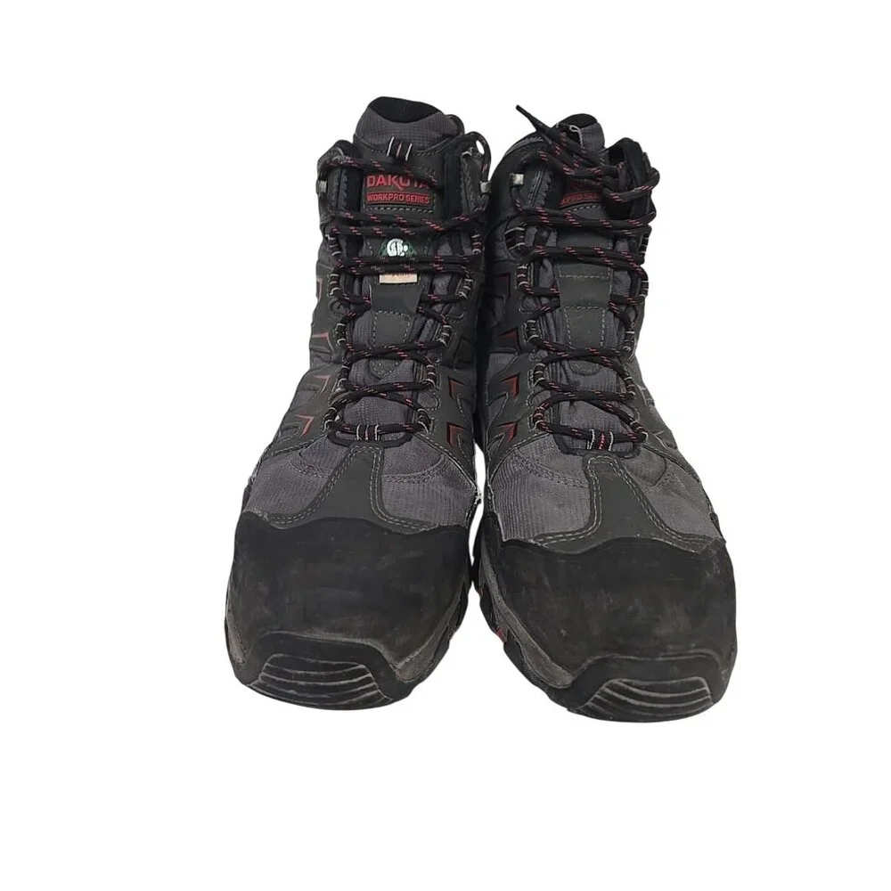 DAKOTA Men's 2127 Steel Toe Steel Plate WP Mid-Cut Safety Hiking Boot Size 13W/L